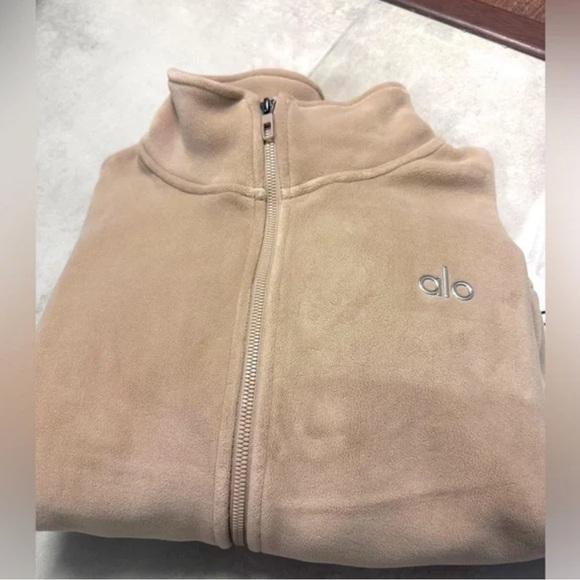 Alo Yoga Ollie Fleece  zip up high collar fitness sports sweater size Medium - Picture 9 of 10